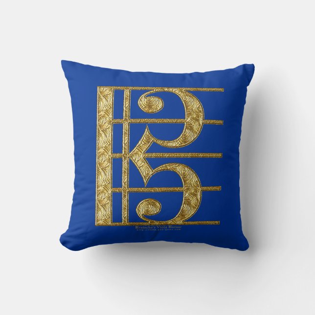 Golden Alto Clef Cushion (Front)