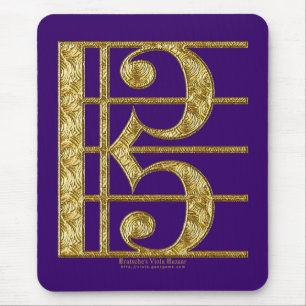 Golden Alto Clef Mouse Mat