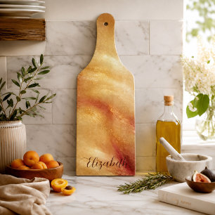 Golden Amber Glow Cutting Board