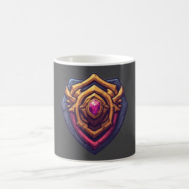Golden Amethyst Emblem Coffee Mug (Center)