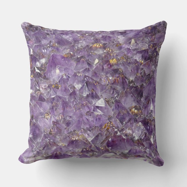 Golden Amethyst Shimmer Cushion (Front)
