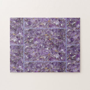 Golden Amethyst Shimmer Jigsaw Puzzle