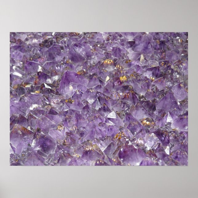 Golden Amethyst Shimmer Poster (Front)