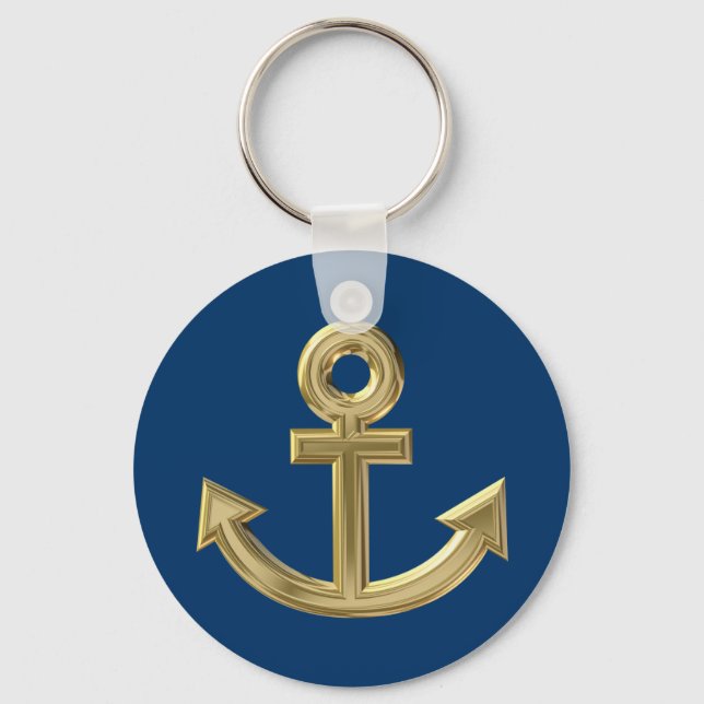 Golden anchor key ring (Front)