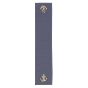 Golden Anchor Short Table Runner
