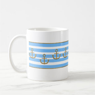 Golden Anchor, symbols of the love . Coffee Mug