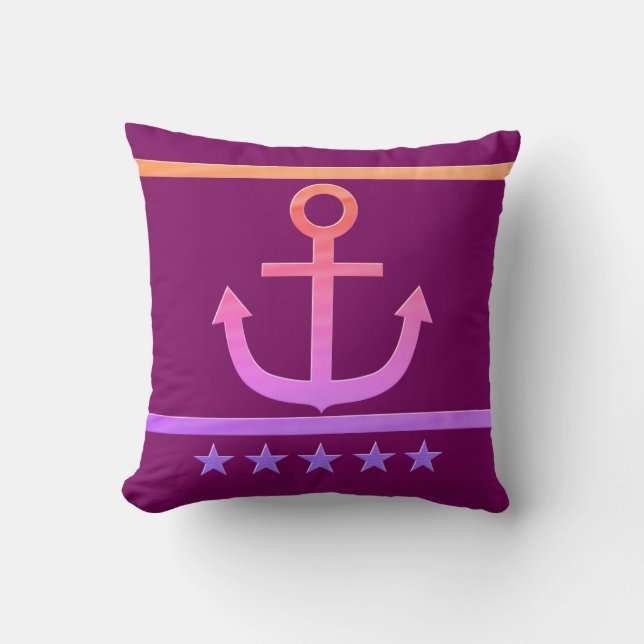 Golden Anchor, symbols of the love . Cushion (Front)