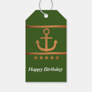 Golden Anchor, symbols of the love ,Personalised Gift Tags