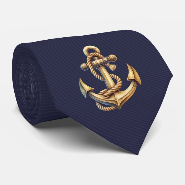 Golden Anchor Tie (Rolled)