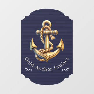 Golden Anchor Window Cling