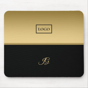 Golden And Black Background Mouse Mat