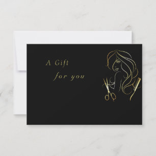 Golden and Black Beauty Salon gift certificate