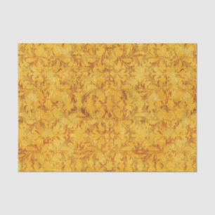 Golden and Brown Damask Tissue Paper