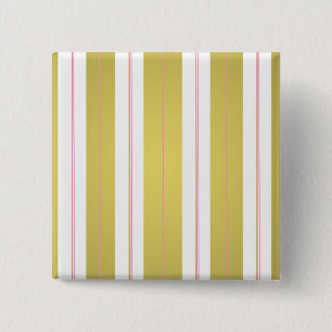 Golden and pink stripes 15 cm square badge