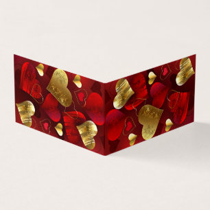 Golden and red valentines