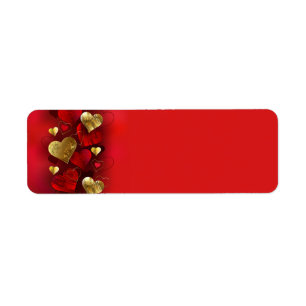 Golden and red valentines