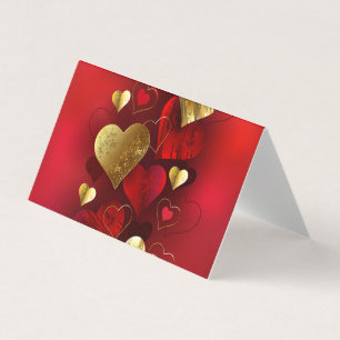 Golden and red valentines