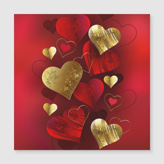 Golden and red valentines (Front)
