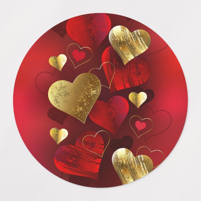 Golden and red valentines (Design 1)