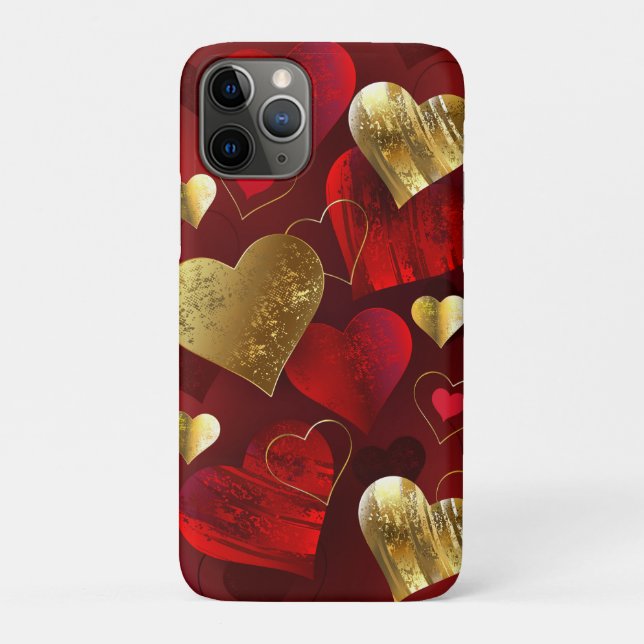Golden and red valentines Case-Mate iPhone case (Back)