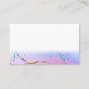 Golden and Turquoise Colour Watercolor Print Loyalty Card