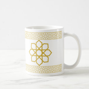 Golden Andalus – Islamic Geometric Mug Design
