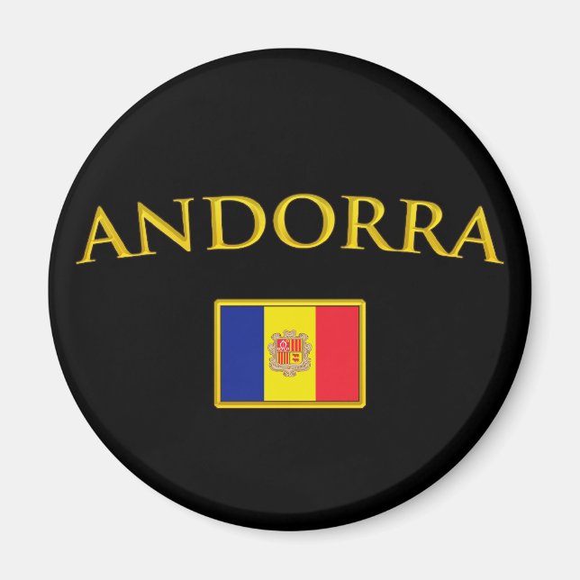 Golden Andorra Magnet (Front)