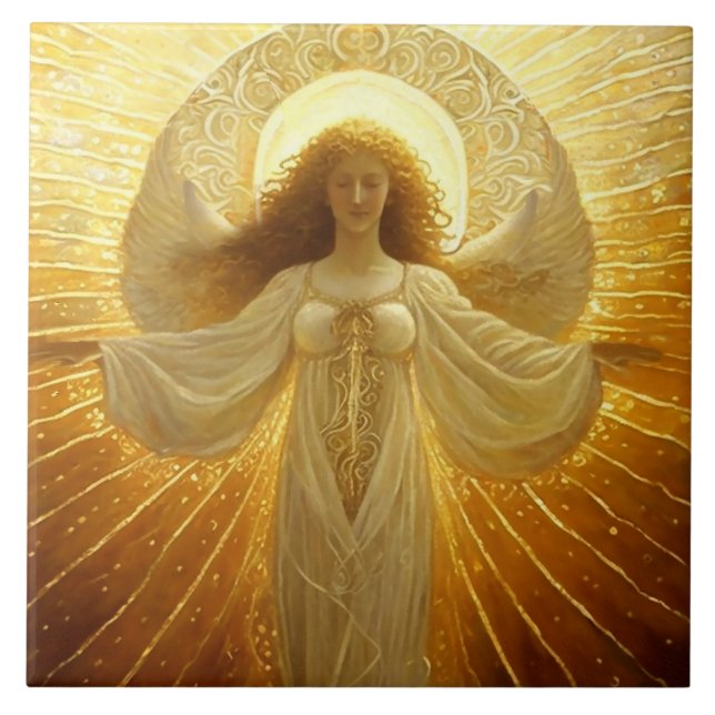 Golden Angel Awakening of Knowledge  Tile (Front)