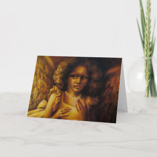 Golden Angel Christmas Card