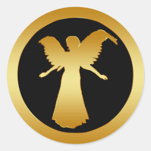 GOLDEN ANGEL CLASSIC ROUND STICKER