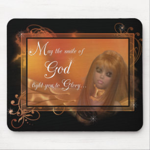 Golden Angel - May the Smile of God...Mousepad Mouse Mat