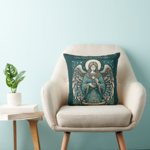 Golden Angel of Peace Cushion