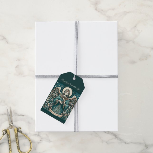 Golden Angel of Peace Gift Tags (With Twine)