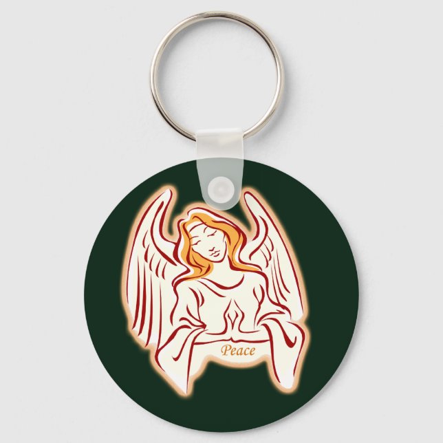 Golden Angel Of Peace Key Chain (Front)