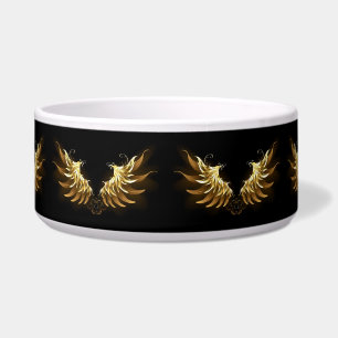 Golden Angel Wings on Black background