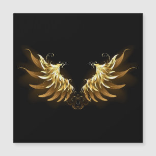 Golden Angel Wings on Black background