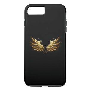Golden Angel Wings on Black background iPhone 8 Plus/7 Plus Case
