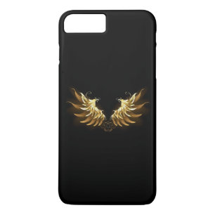 Golden Angel Wings on Black background iPhone 8 Plus/7 Plus Case