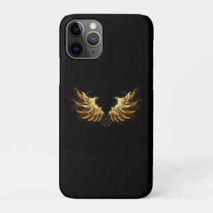 Golden Angel Wings on Black background iPhone 11 Pro Case