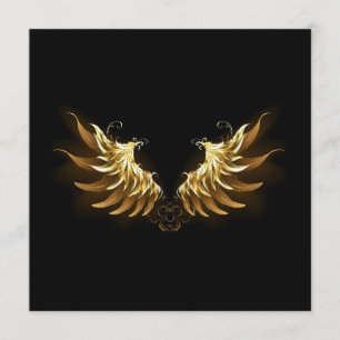 Golden Angel Wings on Black background Programme