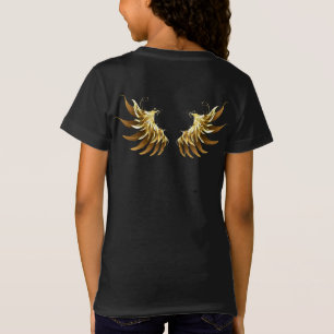 Golden Angel Wings on Black background T-Shirt