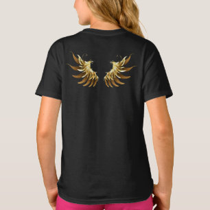 Golden Angel Wings on Black background T-Shirt