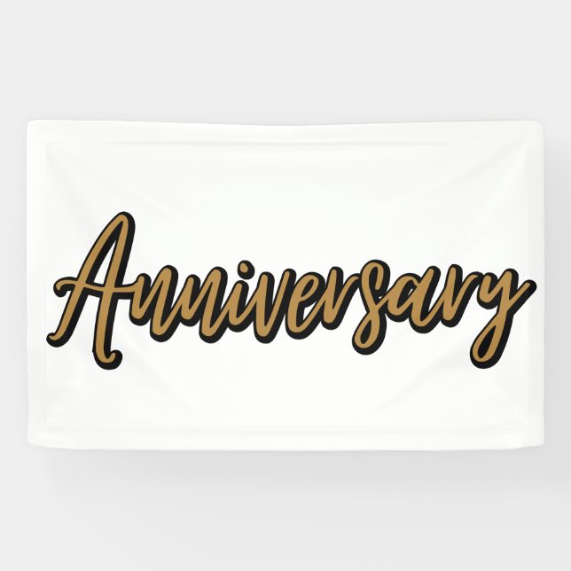 Golden Anniversary 2.5x4 Vinyl Banner (Horizontal)