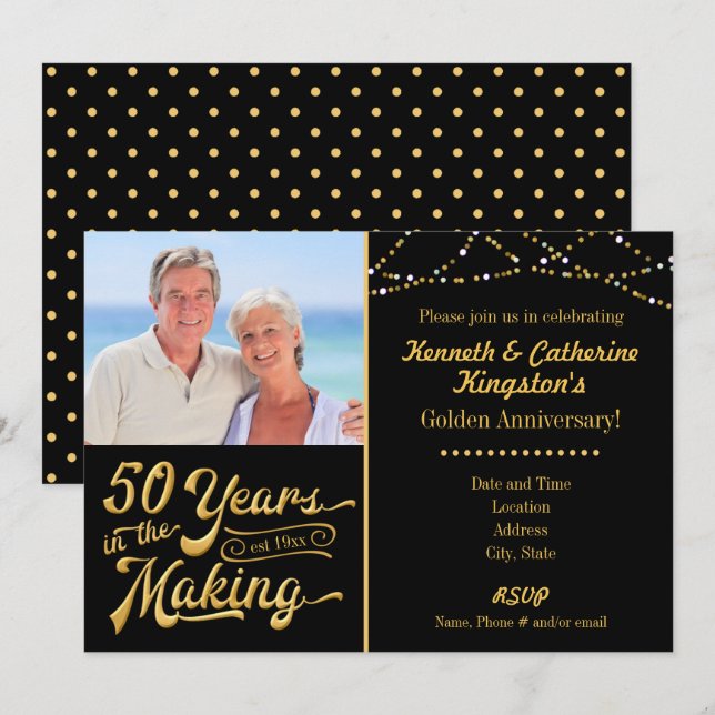 Golden Anniversary, 50 Years in the Making Invitation (Front/Back)