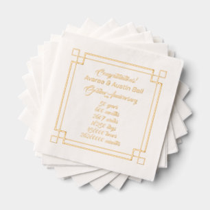 Golden Anniversary 50th Foil Napkins