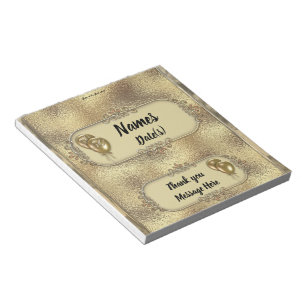 Golden Anniversary Candy Bar Wrapper Party Favour Notepad