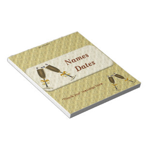 Golden Anniversary Candy Bar Wrapper Party Favour Notepad
