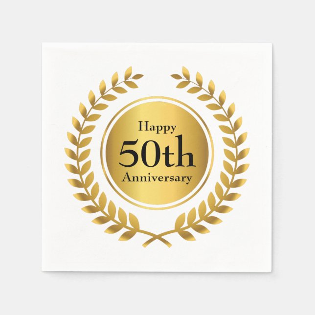 Golden Anniversary Celebration Napkin (Front)