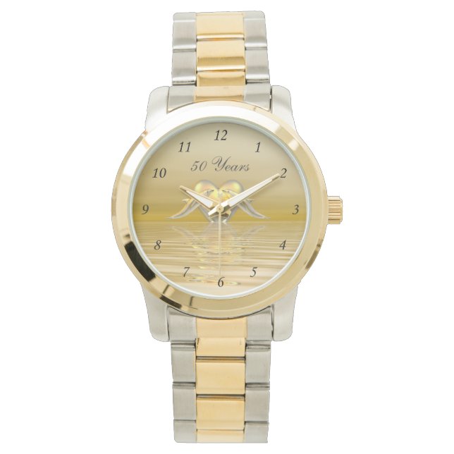 Golden Anniversary Dolphins and Heart Watch (Front)