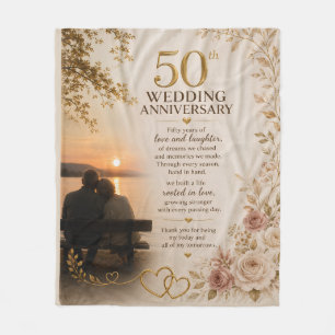 Golden Anniversary Fleece Blanket